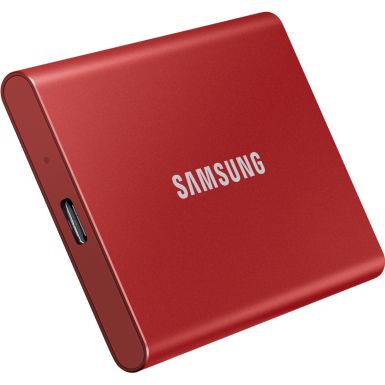 Disque dur SSD externe SAMSUNG Portable 2To T7 rouge metallique