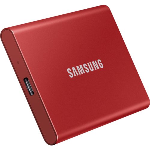 Disque dur SSD externe SAMSUNG Portable 1To T7 1To rouge métallique |  Boulanger