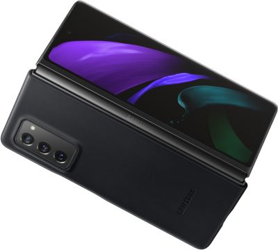 Coque SAMSUNG Fold 2 Cuir noir