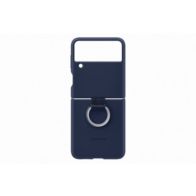 Coque SAMSUNG Z Flip 3 Silicone anneau bleu