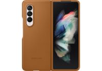 Coque SAMSUNG Z Fold 3 Cuir marron clair