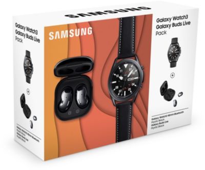 Montre connectée Samsung Pack Watch 3 Noir 45mm+Buds Lives