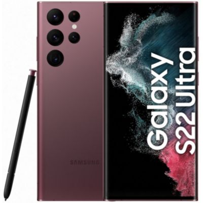 Location Smartphone Samsung Galaxy S22 Ultra Bordeaux 128Go 5G reconditionné Grade A