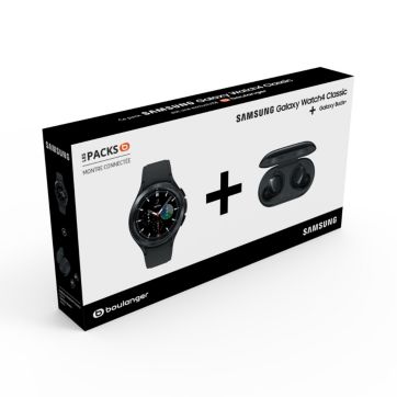 Montre connectée SAMSUNG Pack Watch4 Classic Noir 46mm + Buds+