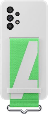 Coque SAMSUNG A53 Silicone avec Laniere blanc