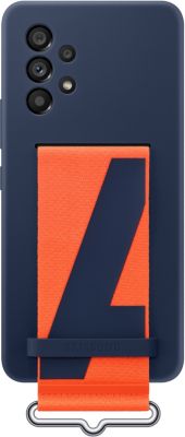 Coque SAMSUNG A53 Silicone avec Laniere bleu