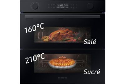 SAMSUNG - Four encastrable pyrolyse NV7B45502AB Dual Cook Flex ,76L, Vapeur  naturelle