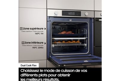 Four pyrolyse Samsung NV7B45502AK Dual Cook Flex™