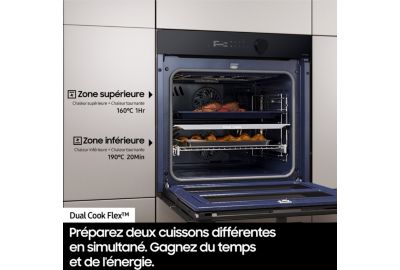Four pyrolyse Samsung NV7B5755SAK Dual Cook Flex™