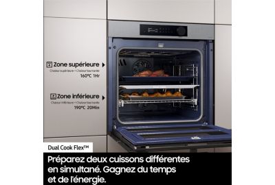 Test Four encastrable Samsung Dual Cook Flex NV75R7676RB : cuire  simultanément deux plats à des températures différentes - Les Numériques