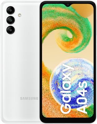 Smartphone SAMSUNG Galaxy A04s Blanc 32Go 4G Reconditionné Smartphone SAMSUNG Galaxy A04s Blanc 32Go 4G Reconditionné