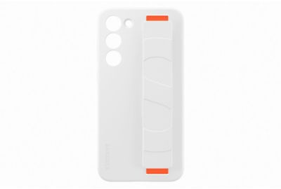 Coque SAMSUNG S23+ Silicone avec laniere Blanc