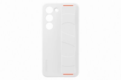 Coque SAMSUNG S23 Silicone avec laniere Blanc