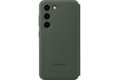 Etui SAMSUNG S23 Smart View porte-carte Khaki