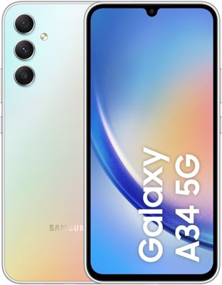 Smartphone SAMSUNG Galaxy A34 Argenté 128Go 5G Reconditionné Smartphone SAMSUNG Galaxy A34 Argenté 128Go 5G Reconditionné