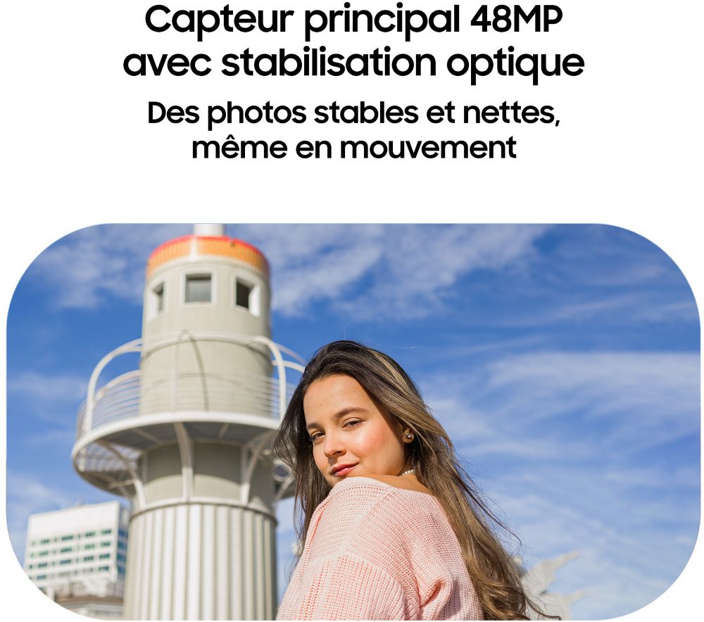 Samsung Galaxy A34 5G Triple capteur photo et selfie 13MP