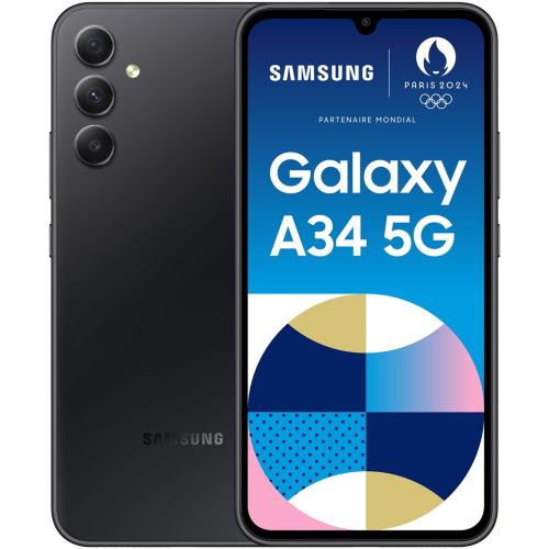 Etui Smart view porte-carte Galaxy A34 5G Lavande