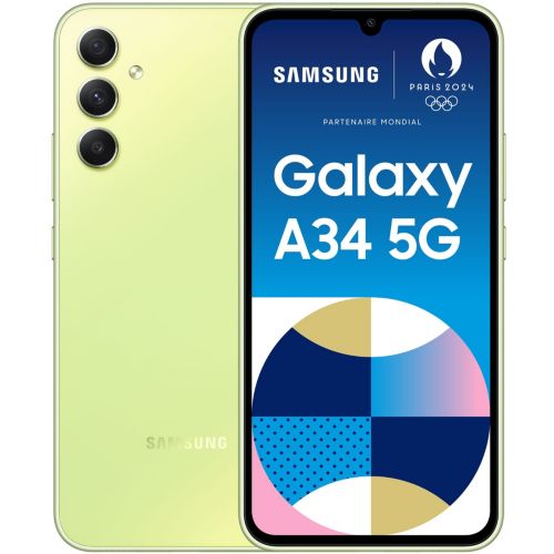 Etui Smart view porte-carte Galaxy A34 5G Lavande