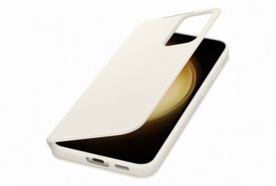 Etui SAMSUNG S23+ Smart View porte-carte Creme
