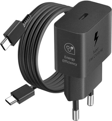 Chargeur secteur SAMSUNG Chargeur GaN USB-C 25W + Câble USB-C