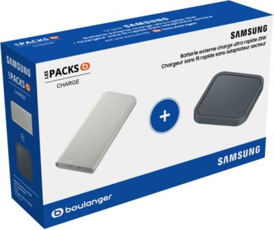 Pack SAMSUNG Batterie externe + chargeur sans fil