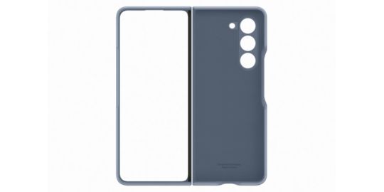 Coque SAMSUNG Z Fold 5 Simili Cuir Bleu