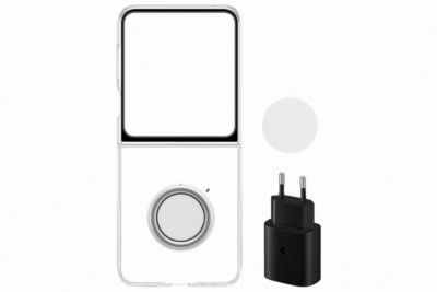 Pack SAMSUNG Z Flip 5 transparente + secteur 25W