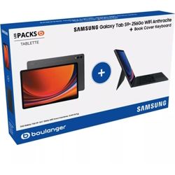 Tablette Android Samsung Pack Tab S9+ 12.4' 256Go WiFi + Book Cover Keyboard