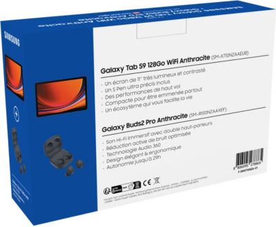 Tablette Android SAMSUNG Pack Tab S9 11' 128Go WiFi + Buds 2 Pro