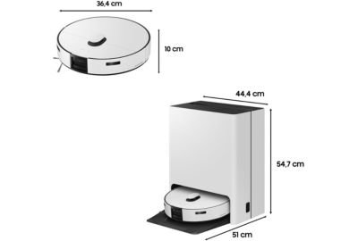 Robot Aspirateur Laveur SAMSUNG VR7MD97A14G Jet Bot Combo AI