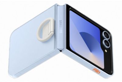Coque SAMSUNG Z Flip6 transparente avec anneau
