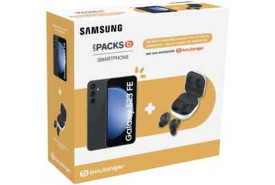 Smartphone SAMSUNG Pack S23FE Noir 128Go + Buds FE