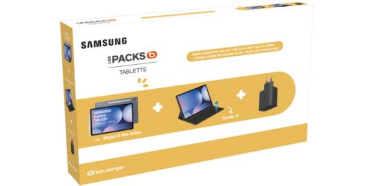 Tablette Android SAMSUNG Pack S10+ Book Cover Keyboard Slim+Charg