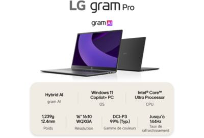 Ordinateur portable LG Gram Pro 16Z90TS-G.AU79F Copilot+