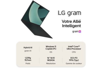 Ordinateur portable LG Gram  16Z90TL-G.AU8BF Copilot+