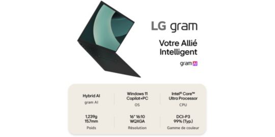 Ordinateur portable LG Gram  16Z90TL-G.AU8BF Copilot+