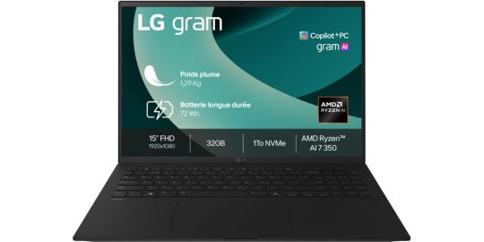 Ordinateur portable LG Gram 15Z80T-G.AU88F Copilot+