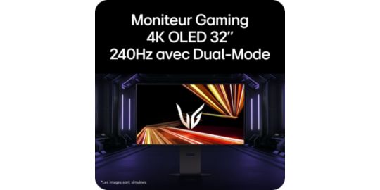 Ecran PC Gamer LG 32GX870A-B.AEU UltraGear OLED 32