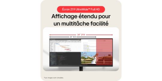 Ecran PC LG 34U511A-B.AEU UltraWide IPS 34