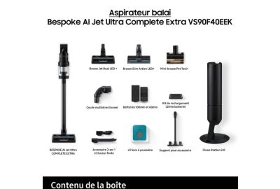 Aspirateur balai SAMSUNG VS90F40EEK/WD Bespoke AI Jet Ultra