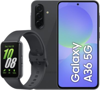 Smartphone Samsung Pack A36 Noir 256Go + Fit 3