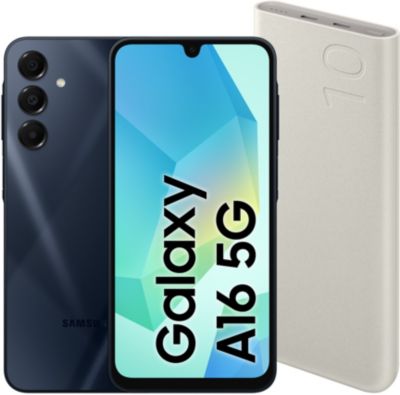 Smartphone SAMSUNG Pack A16 Bleu 5G + Batterie Externe
