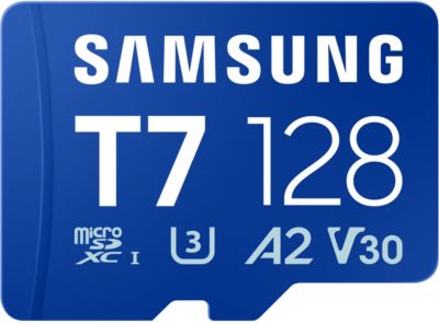 Carte Micro SD SAMSUNG T7 128G U3 V30 A2 Classe 10