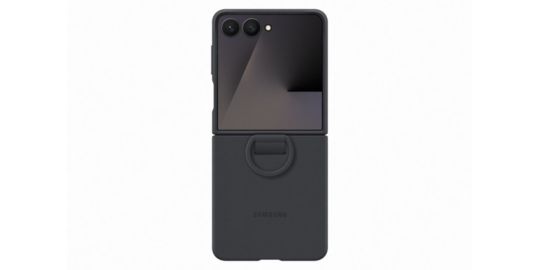 Coque SAMSUNG Z Flip 7 silicone anneau noir