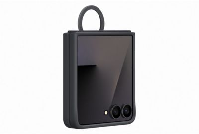 Coque SAMSUNG Z Flip 7 silicone anneau noir