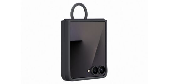 Coque SAMSUNG Z Flip 7 silicone anneau noir