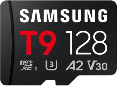 Carte Micro SD SAMSUNG T9 128G U3 V30 A2 Classe 10