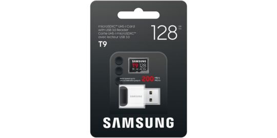 Carte Micro SD SAMSUNG T9 128G avec Lecteur U3 V30 A2 Classe 10
