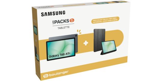 Tablette Android SAMSUNG Pack Galaxy Tab A11+ 128Go Gray+bookcove
