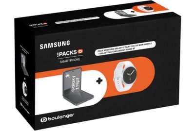 Smartphone SAMSUNG Pack ZFlip7 Noir 256Go+GW8 40mmBT Blanc